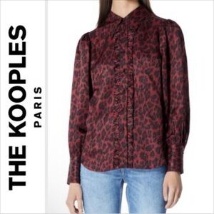 THE KOOPLES red Leopard Print blouse